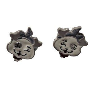 Vintage Enamel Sheep Stud Earrings Cute Animal Design Fashion Jewelry Gift